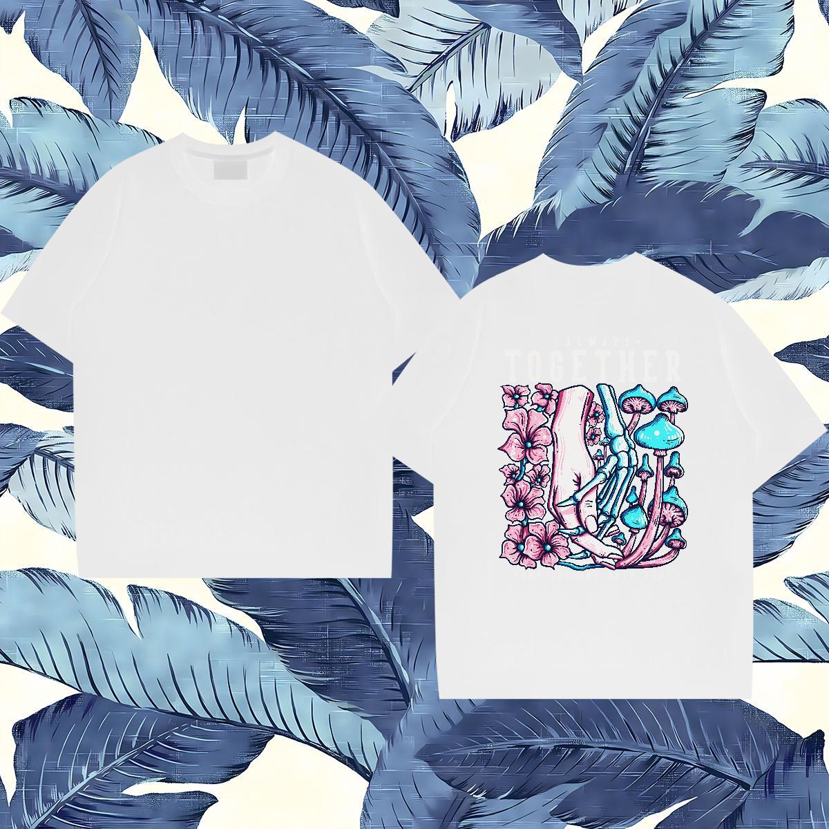 Stylist Man T Shirts 230g Pure Cotton mushroom Casual Beach Tops Shirt Short Sleeve Soft Cool Tshirt for Man Woman Oversized 3XL 4XL