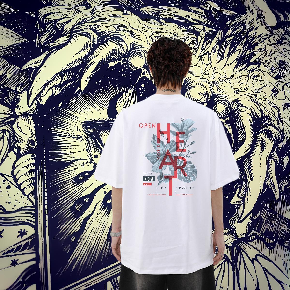 2024 New Men T Shirts 230g Cotton tree Casual Tees Shirts Breathable Short Sleeve Free Shipping Tshirt for Man Woman Customized