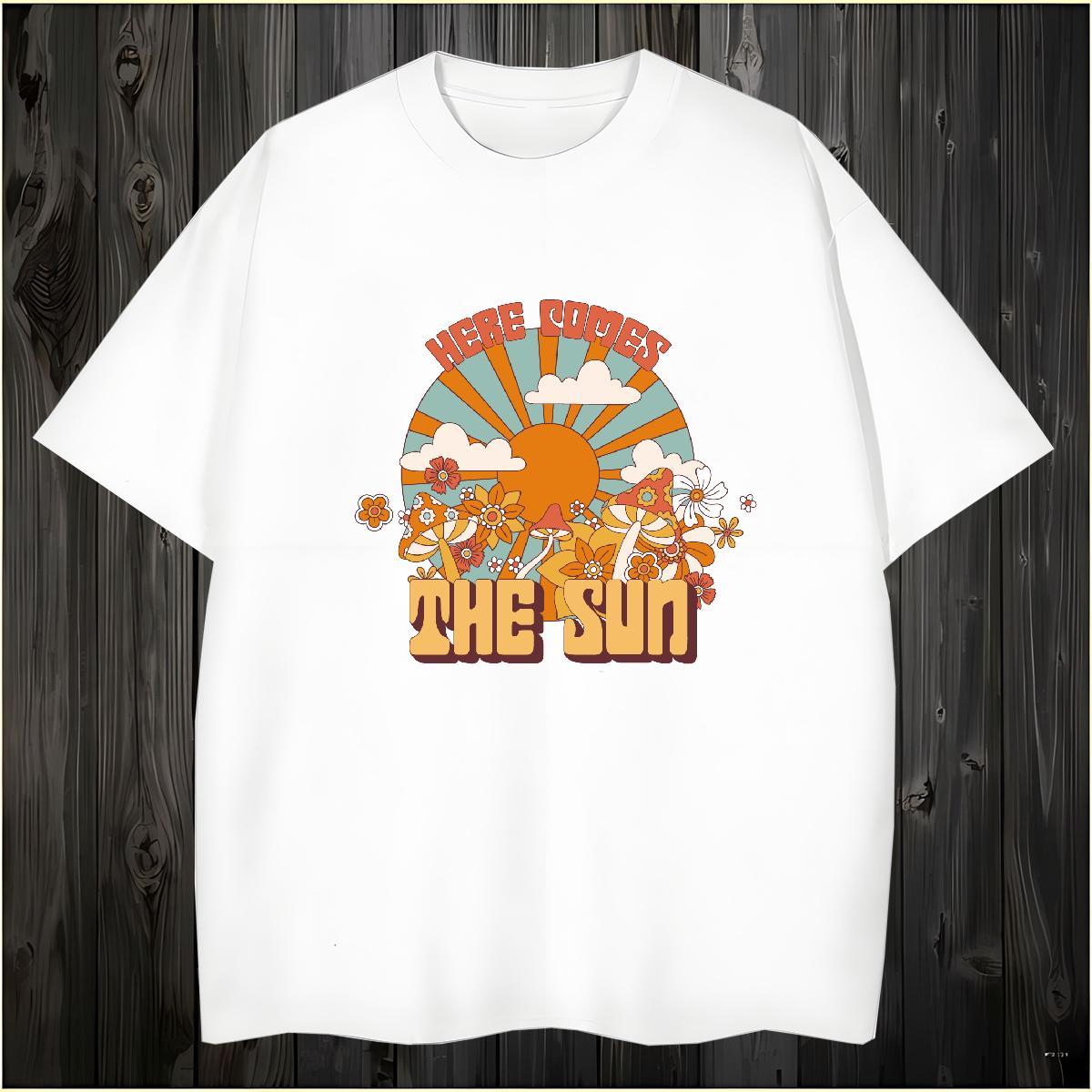 New Designer Men T Shirts 100% Cotton 230g mushroom Hip Hop Street Top Tees Round Neck Short Sleeve TOP Quality Mens Tshirts DIY Printed