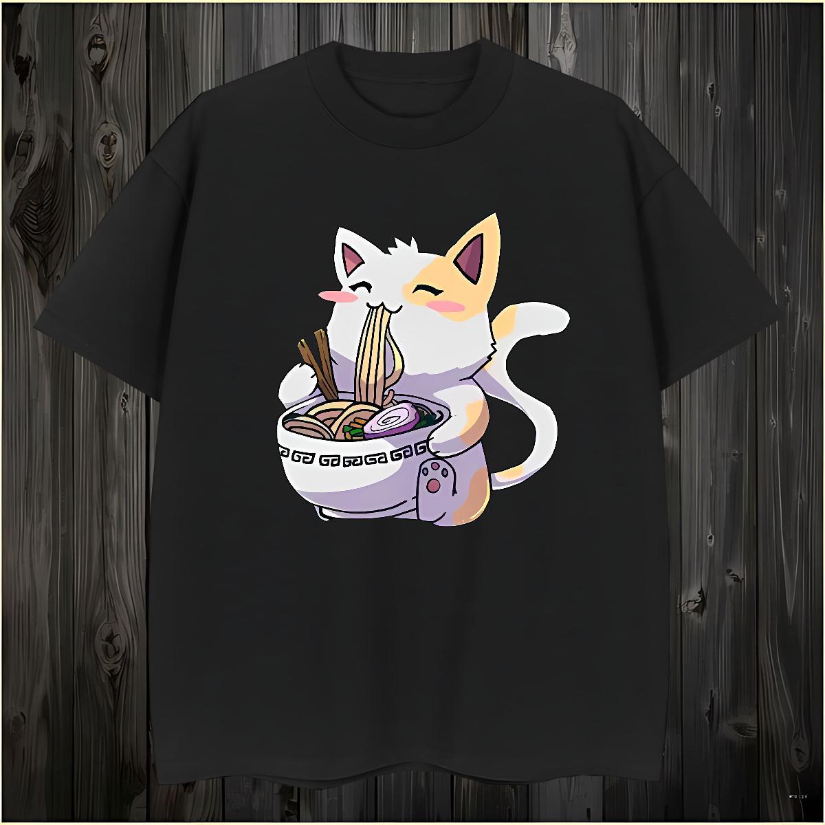 T Shirt For Man 230g Cotton cat Sport Breathable Short Sleeve DIY Logo Oversized Men Clothes T-Shirt DIY Customized High Quality Tshirts