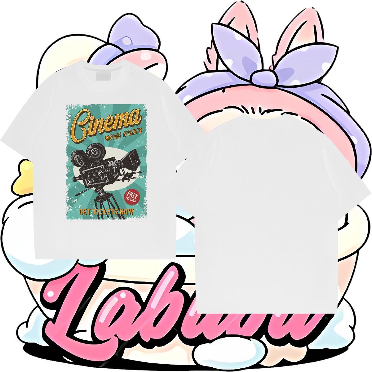 Soft Couples T Shirts 230g Pure Cotton High Street Hip Hop tool Custom Printed Breathable Crew Neck New Designer T Shirt For Man Clothes