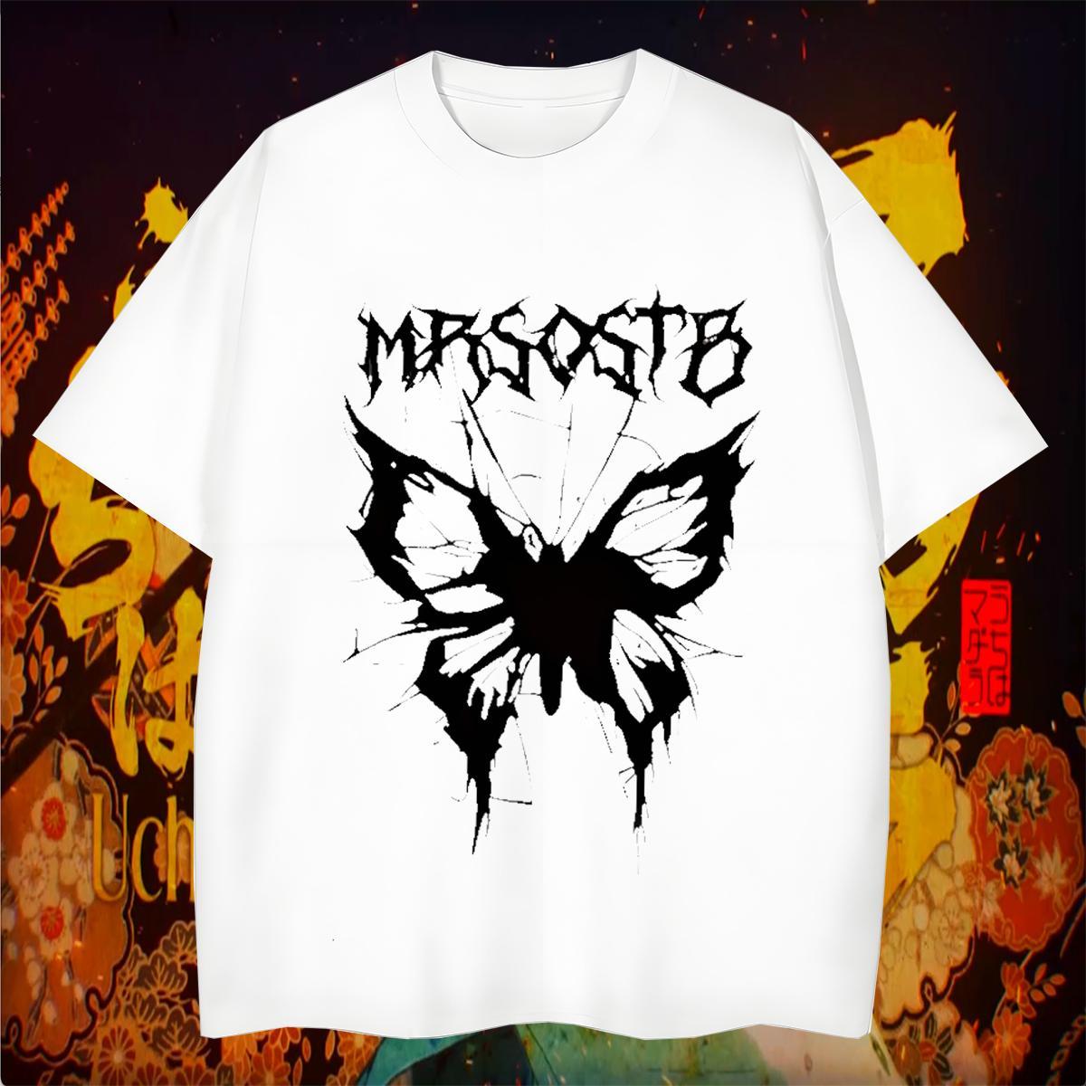 Designer Fashion Men T Shirts 230g 100% Cotton Butterfly Daily Wear Tee Shirt Short Sleeve Soft Classic Men Tees DIY