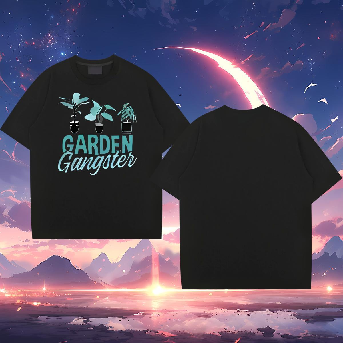 Fashion Casual T shirt 230g Cotton flower Casual Daily Wear Tops Breathable Short Sleeve High Quality Tshirts Black White