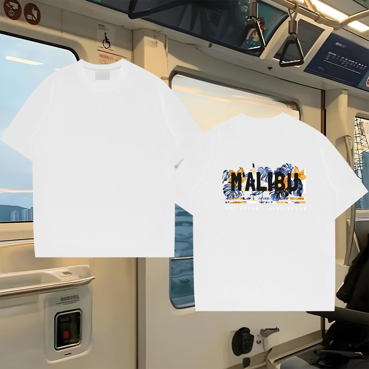 2024 New Man T Shirts 230g Pure Cotton flower Spring Summer Tees Short Sleeve Soft TOP Quality Mens Tshirts Black Oversized