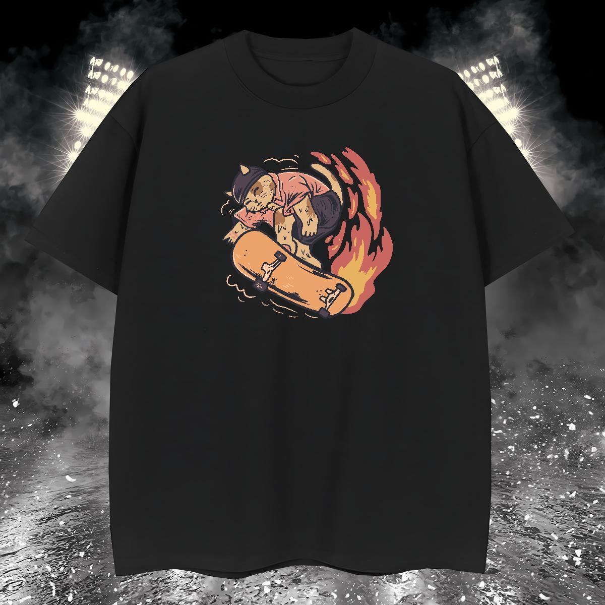 T Shirts Men 100% Cotton 230g cute Outdoor Crew Neck Breathable Cartoon Print Men Tops Tees New Designer TOP Quality Wear