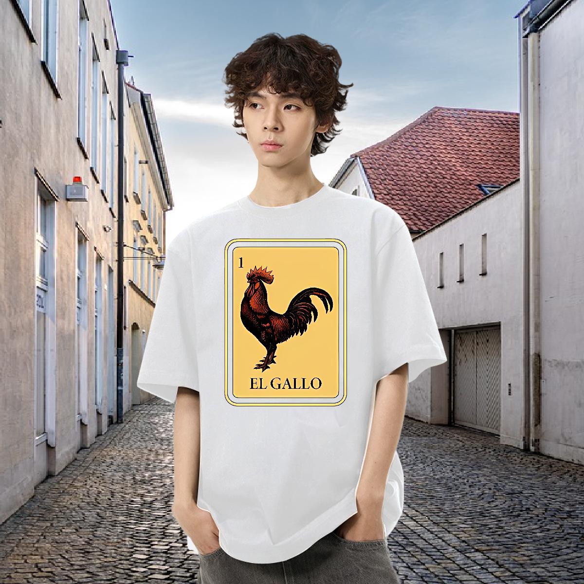 Brand Mens T Shirts 100% Cotton 230g chicken Casual Polos O Neck Short Sleeves Cool Men Clothes T-Shirt Oversized 4XL