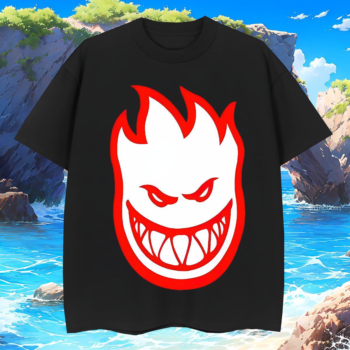 T-Shirts 230g 100% Cotton monster Hip Hop Street Breathable Short Sleeve Cartoon Print Men Tops Tees DIY Customized Cool Design Tshirts