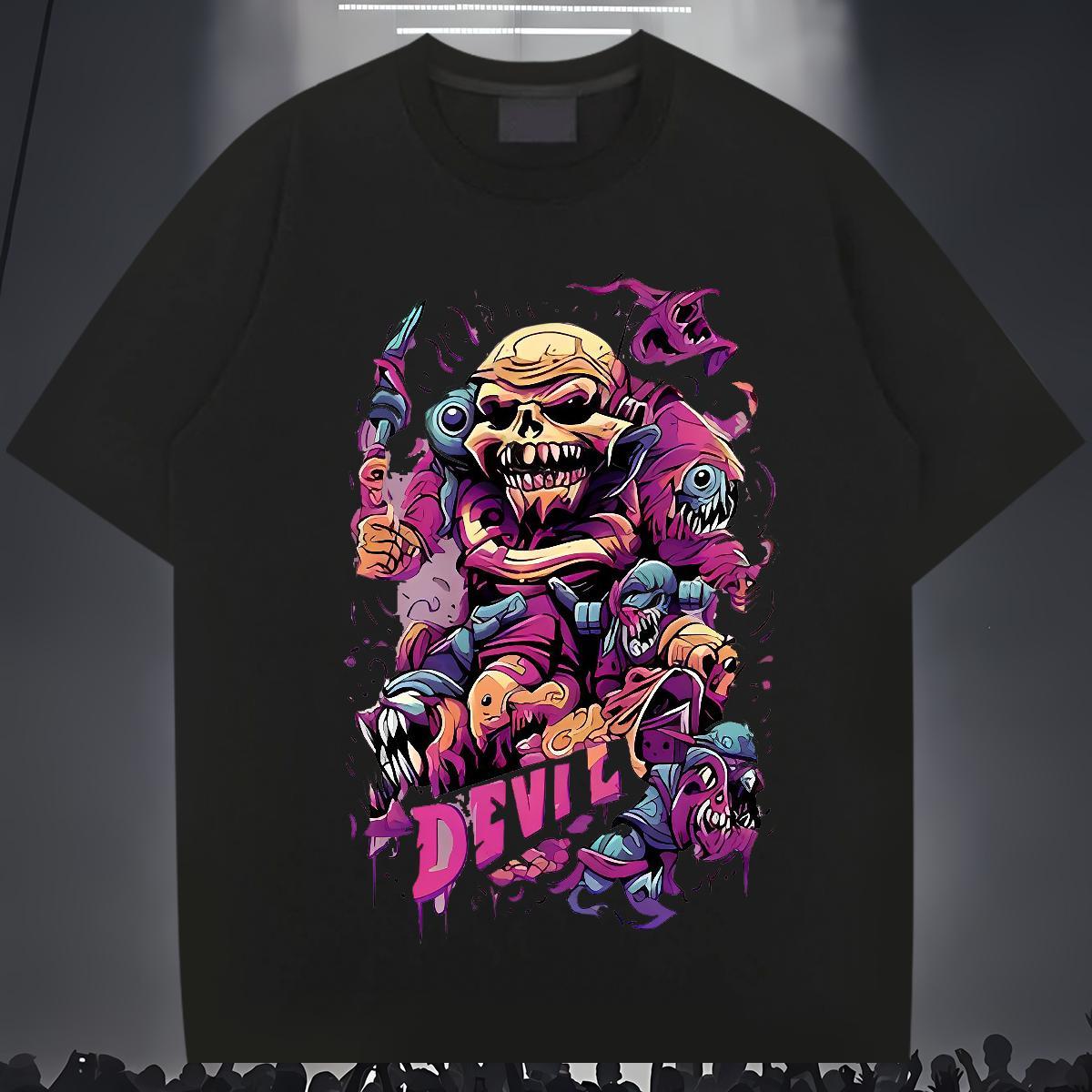 Man T Shirts 230g Pure Cotton scare Outdoor Breathable Soft Custom Printing Men Tshirts Designer Cool Design Tees