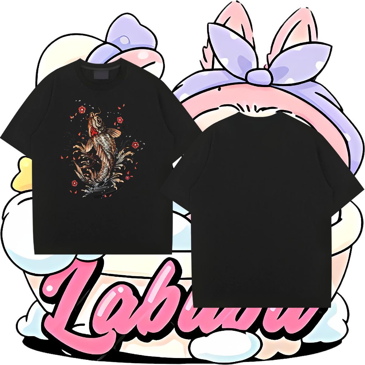 Loose Men Tops Tees 230g Cotton Casual Daily Wear Black White Crew Neck Breathable 2024 Designer T shirt Polos