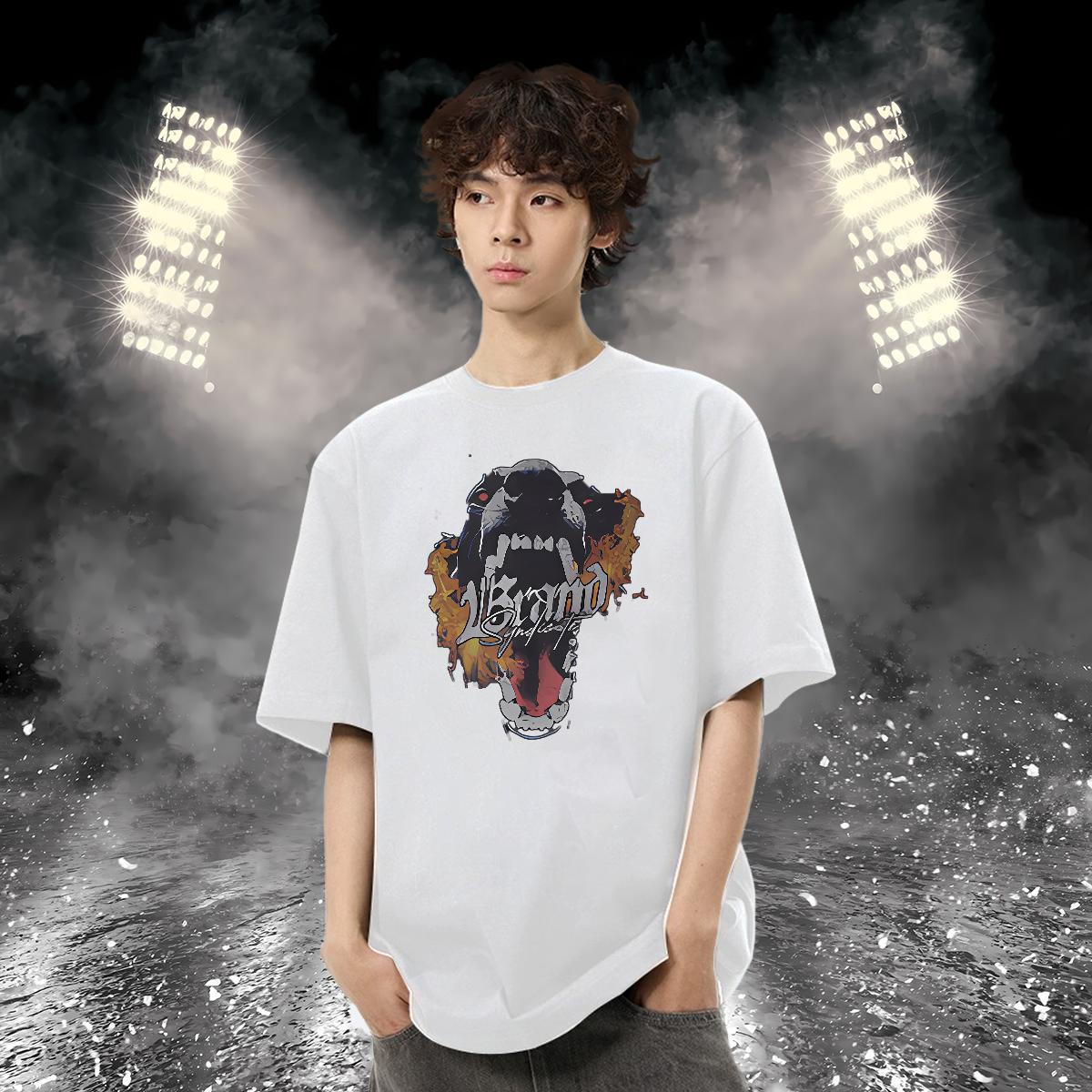 2024 DIY T Shirt For Man 100% Cotton 230g dog Sport Tops Tees Breathable Short Sleeve Wholesale Couples T Shirts Customized Print