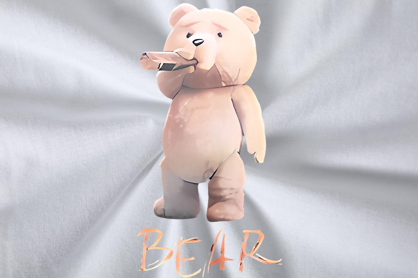 Fashion Casual Mens T Shirts 230g 100% Cotton bear Outdoor Tees Shirts Breathable Soft Loose Fit Couples T Shirts Plus Size Custom