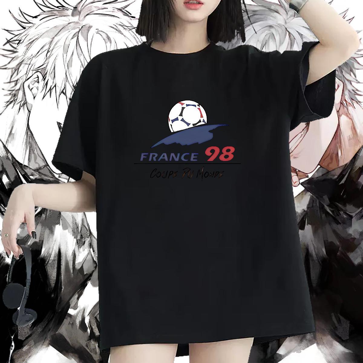 Popular T Shirt For Woman Crew Neck Breathable Womens Tshirts Black Oversized football Summer Casual 230g 100% Cotton Custom Top Shirts