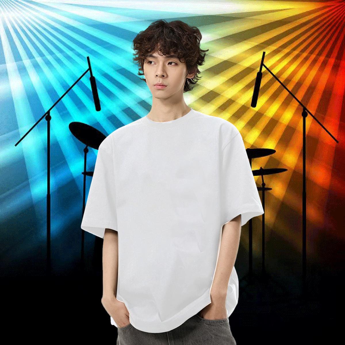 Casual New T Shirts Men 230g Cotton halloween Anime Printing Street Tshirts O-Neck Short Sleeve Designer Couples T Shirts DIY Printed