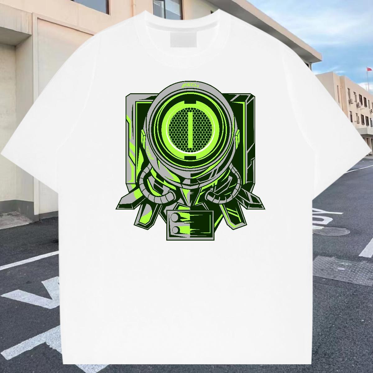 TOP Quality Tshirts 230g Pure Cotton Hip Hop ET Custom Cartoon Crew Neck Breathable Wholesale Men T Shirts Tops Shirt