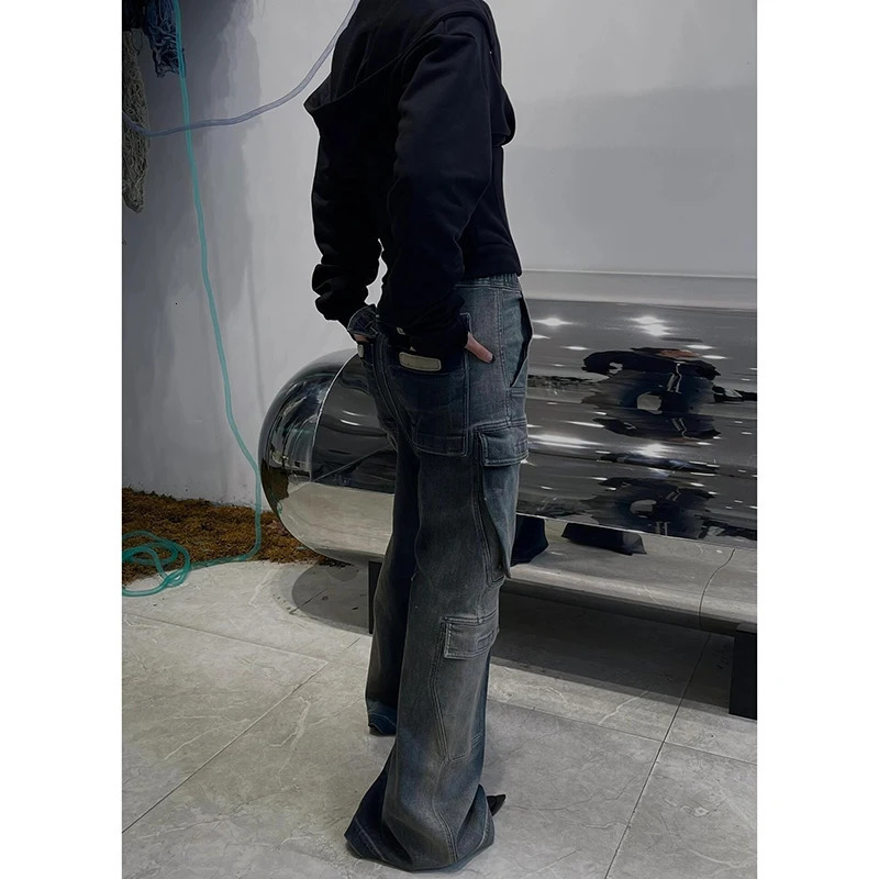 Womens Y2k Oversize Cargo Jeans Baggy Harajuku Denim Trousers Aesthetic Vintage Jean Pants Japanese 2000s Style Trashy Clothes 240806