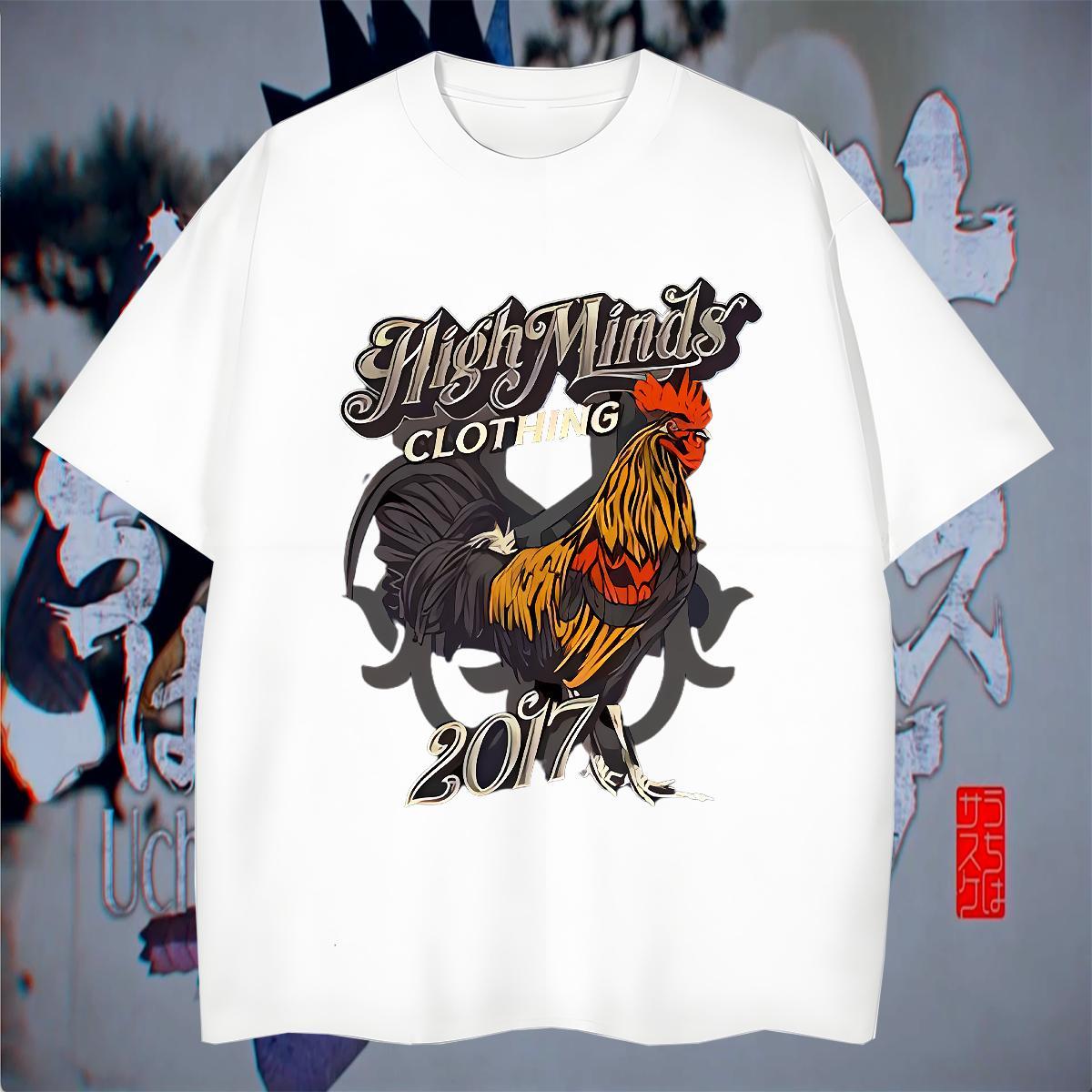 Classic Men Tshirts 100% Cotton 230g Spring Summer chicken Oversized 4XL O-Neck Short Sleeve Fashion New T-Shirts for Men Tees