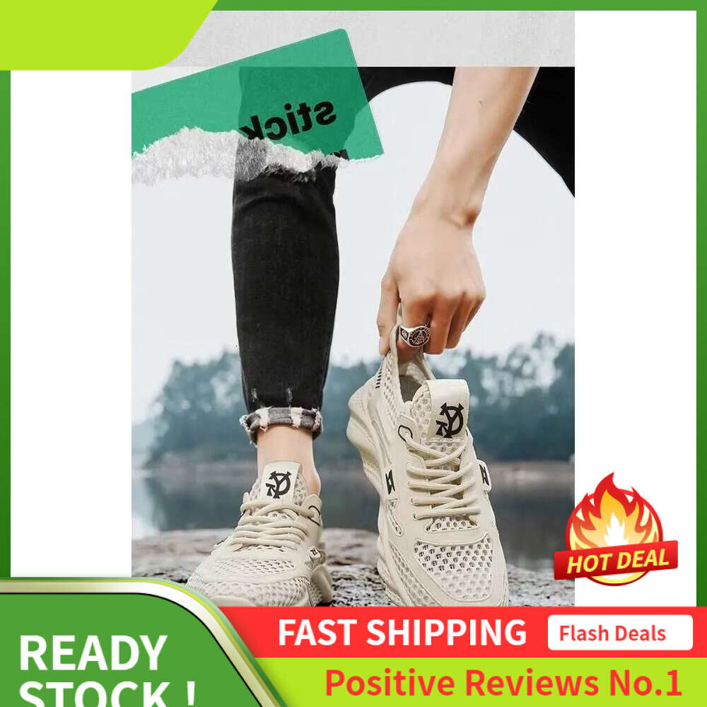 New Ddmysports S Men Mesh Breathable Athletic Ollow Quick Dry Outdoor Wading Shoes Lightweight Trendy Sneakers Triple Blue Free Shipping hoes neakers 