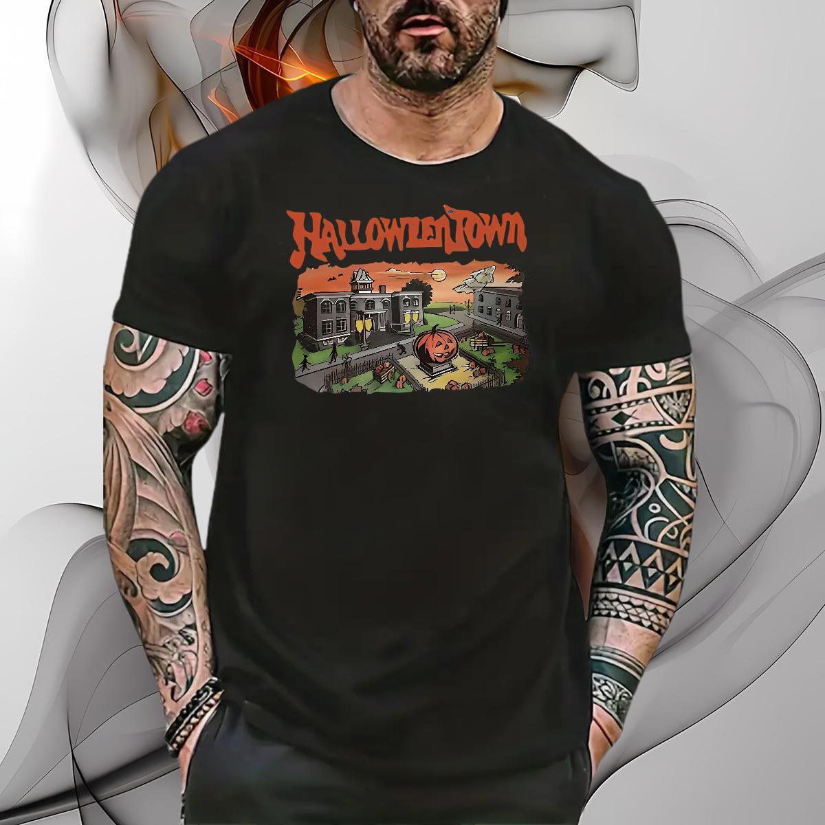 Fashion T-Shirts 230g Pure Cotton pumpkin Daily Wear Tees Shirts Breathable Short Sleeve Loose Men Tops Tees Oversized 4XL
