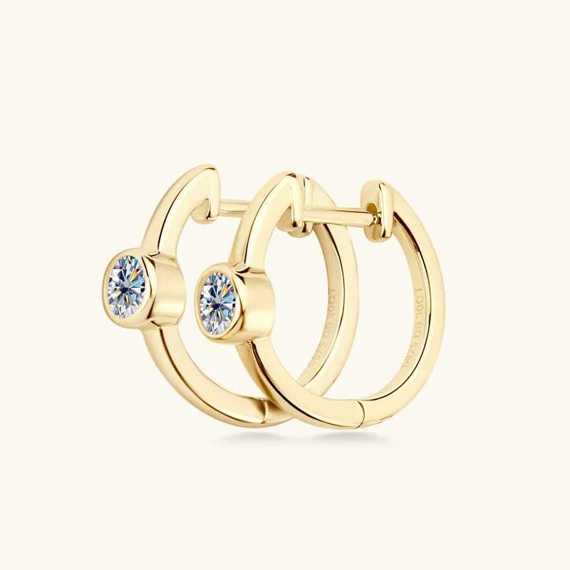 18k gold 0.3ct 4mm certified womens silica earrings 100% 925 silver earrings wedding party jewelry wholesale W240803