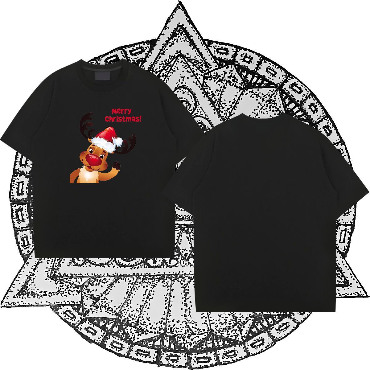 Factory Direct T Shirt For Man 230g Cotton Christmas Street Tops Shirt Breathable Crew Neck Free Shipping Mens Tshirts White Plus Size