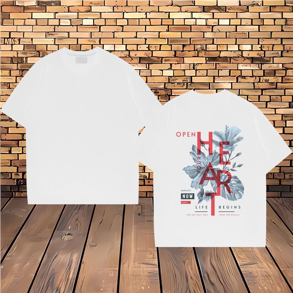 Designer T Shirt For Man 100% Cotton 230g tree Anime Printing Street Wear Short Sleeve Soft Popular Men Tshirts DIY Anime