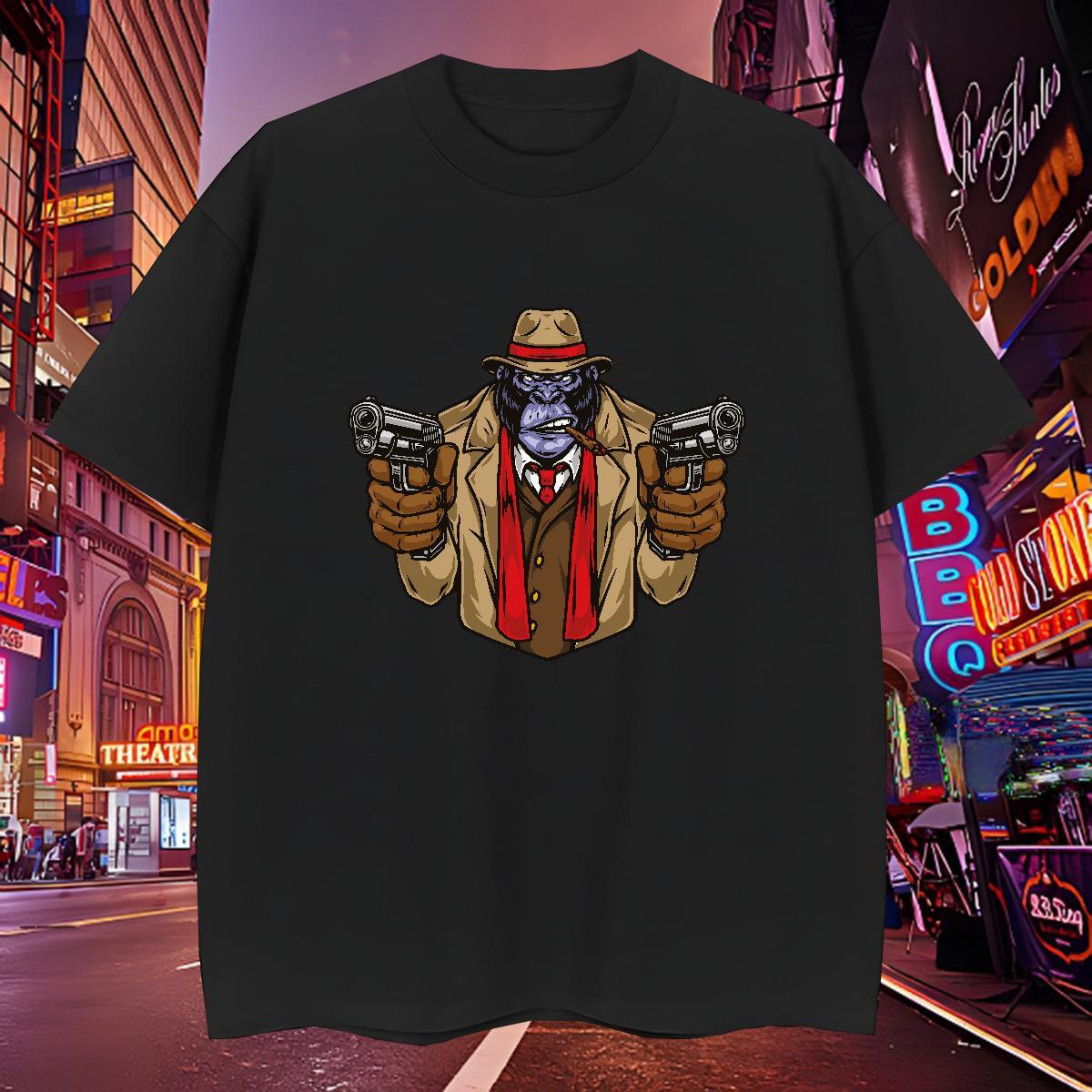 Comfortable Men Tshirts 230g Pure Cotton T shirt Anime Printing Street Crew Neck Breathable Floral Print Custom Clothings