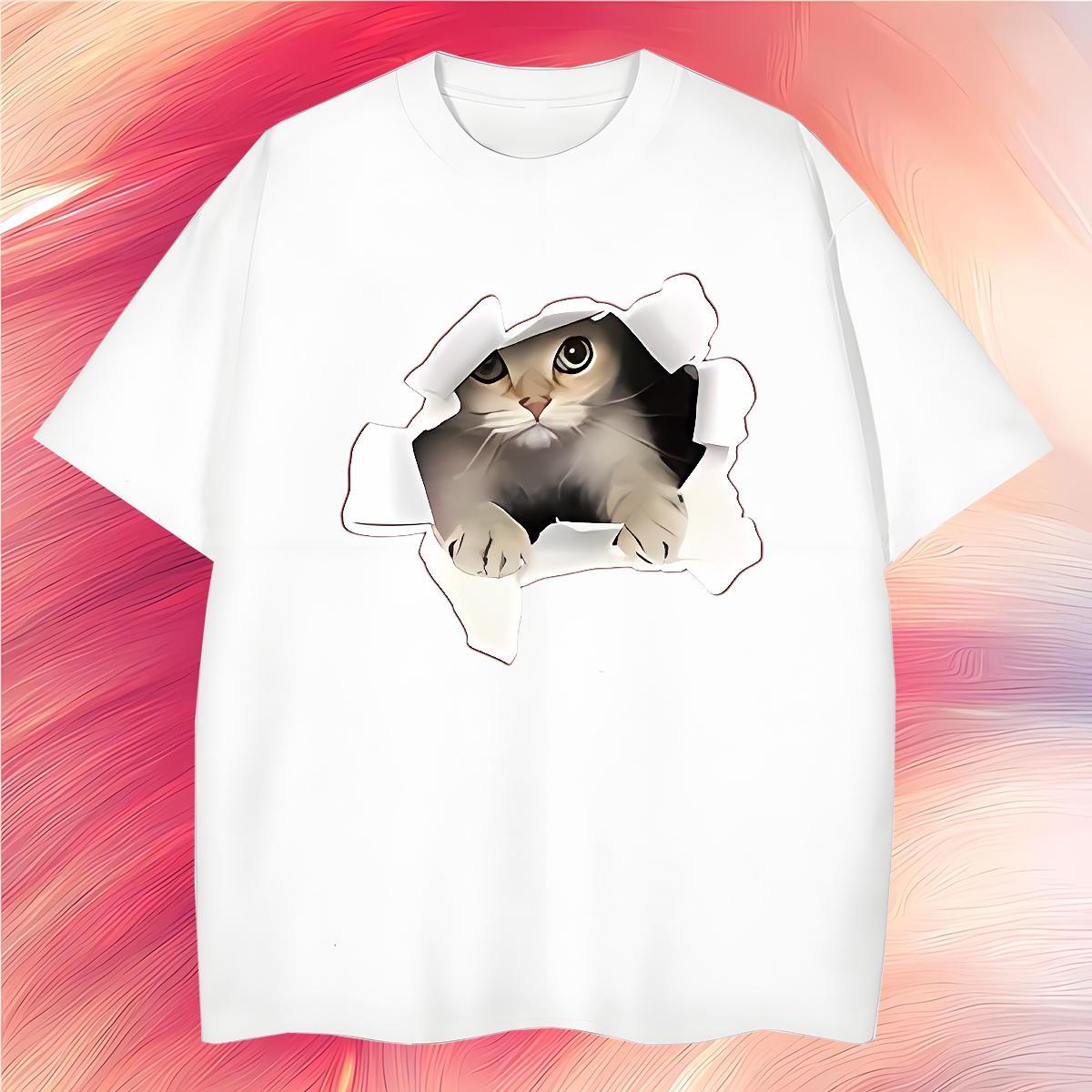 T shirt 230g Pure Cotton cute Beach O Neck Short Sleeves Custom Anime Men Tees Fashion Design Wholesale Tops Shirt