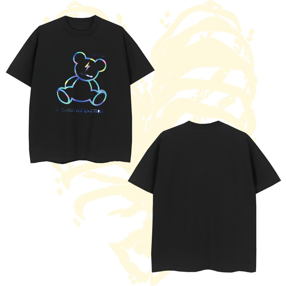 Free Shipping Men Tshirts 230g Cotton bear T-Shirts for Men Casual Daily Wear O-Neck Short Sleeve Custom Printing New Arrival Tops Shirt