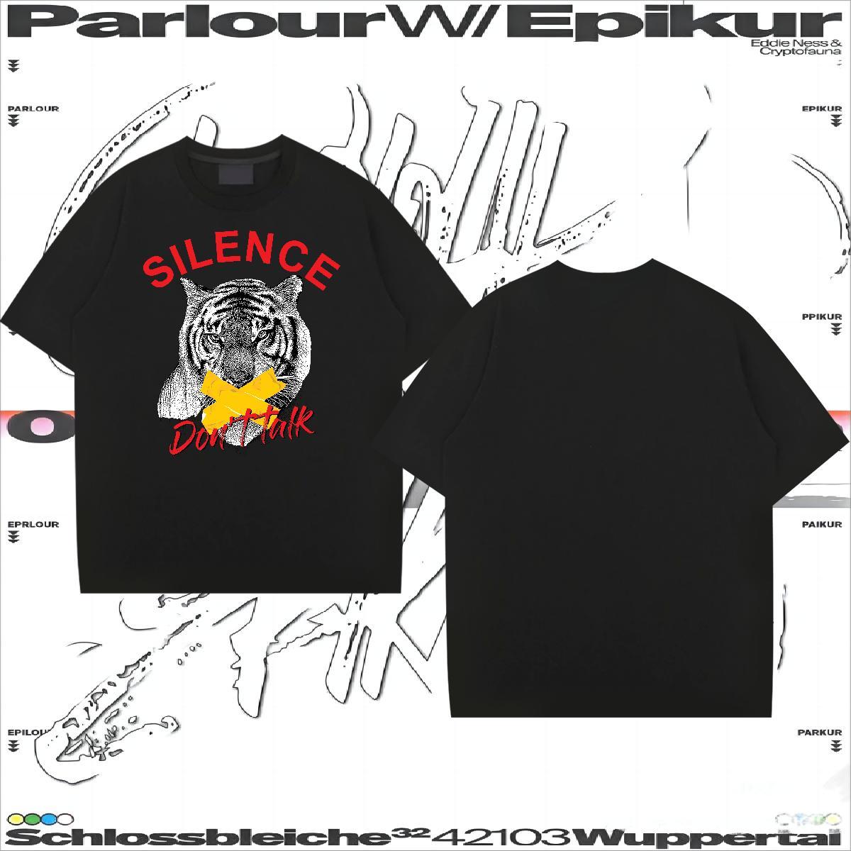 2024 DIY T Shirt For Man 230g 100% Cotton tiger Anime Printing Street Top Tees Pure Cotton Comfortable Tshirts Custom Print Plus Size