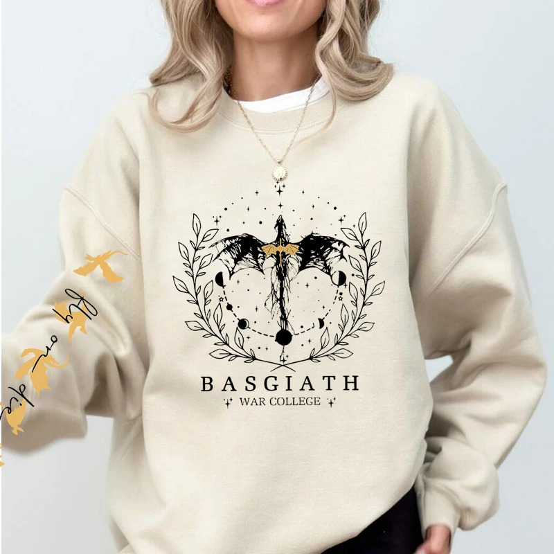 Fourth Wing Sweatshirt Women Pullover Basgiath War College Crewneck Sweatshirts Dragon Rider Streetwear Hoodie Fantasy Reader 240806