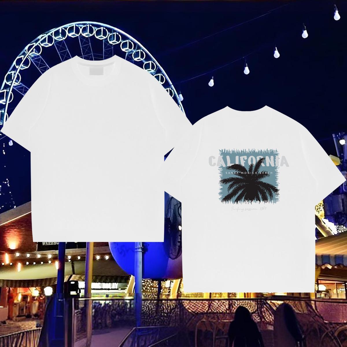 Brand Mens T Shirts 230g Pure Cotton tree Home Outdoor Clothings Breathable Crew Neck Comfortable Couples T Shirts Custom Big Size