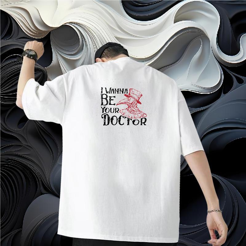 Custom T-Shirts for Men 230g 100% Cotton bird Casual Tops Tees O Neck Short Sleeves Loose Fit Tshirt for Man Woman Black White