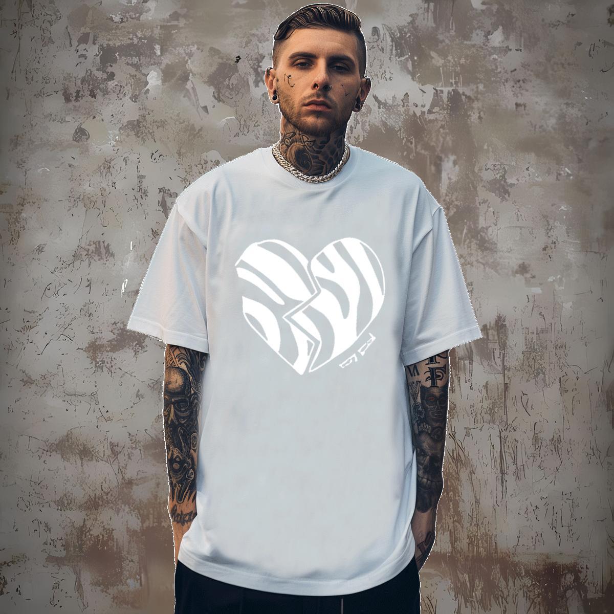 Men T Shirts 230g Pure Cotton handpainted Casual Daily Wear O-Neck Short Sleeve Floral Print Tshirts New Classic Tops