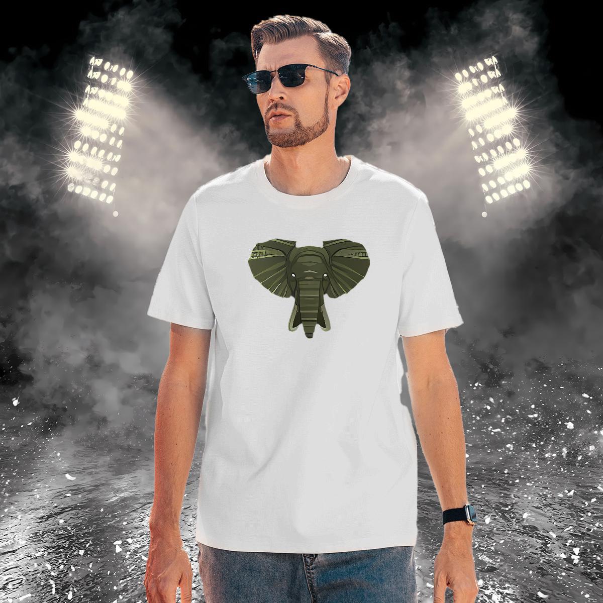 Loose Fit Couples T Shirts 230g Cotton Elephant Men T Shirts Casual Beach Short Sleeve Soft Custom Anime DIY Customized Clothes