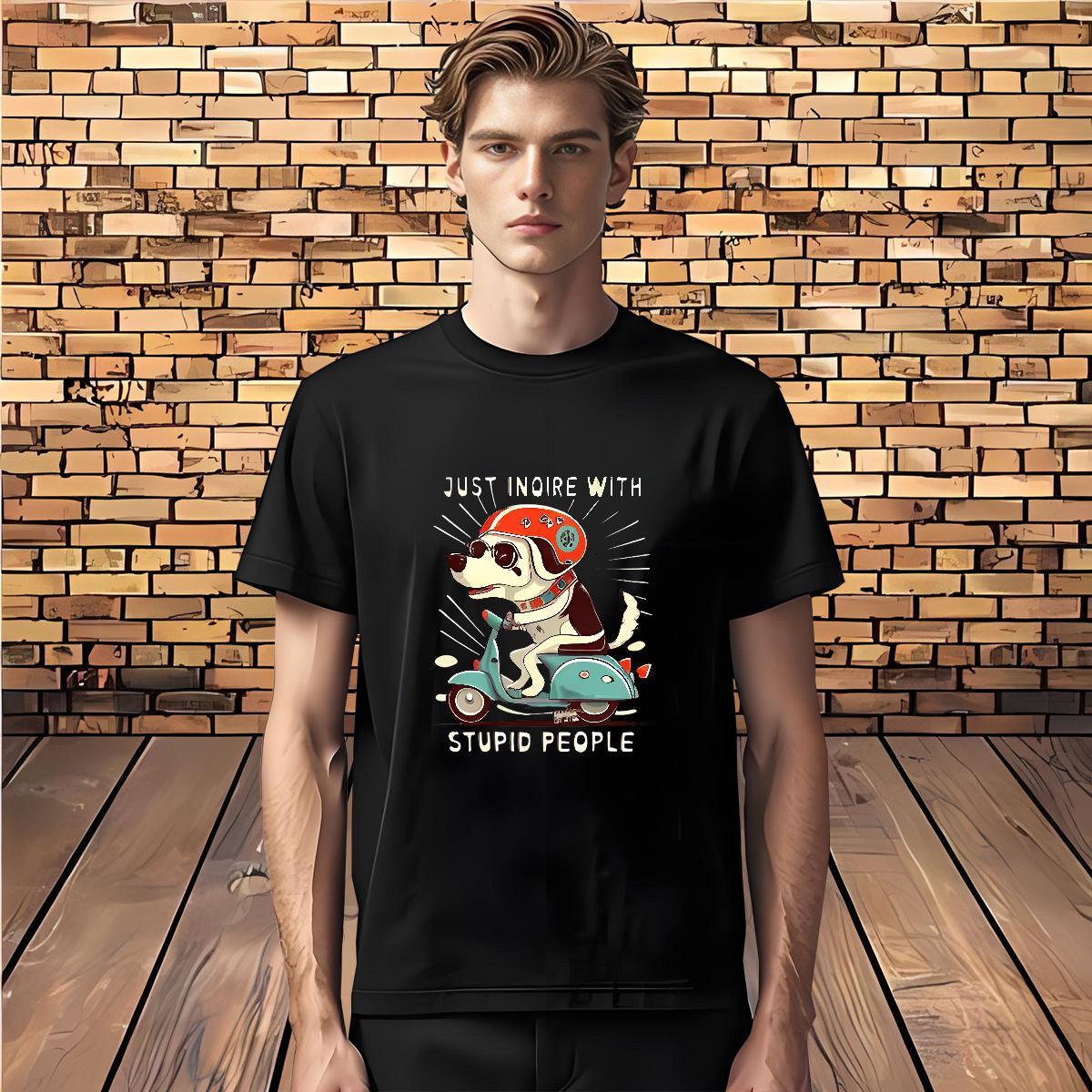 New T-Shirts 230g Pure Cotton dog Street Casual Tops Crew Neck Breathable Designer Couples T Shirts Anime