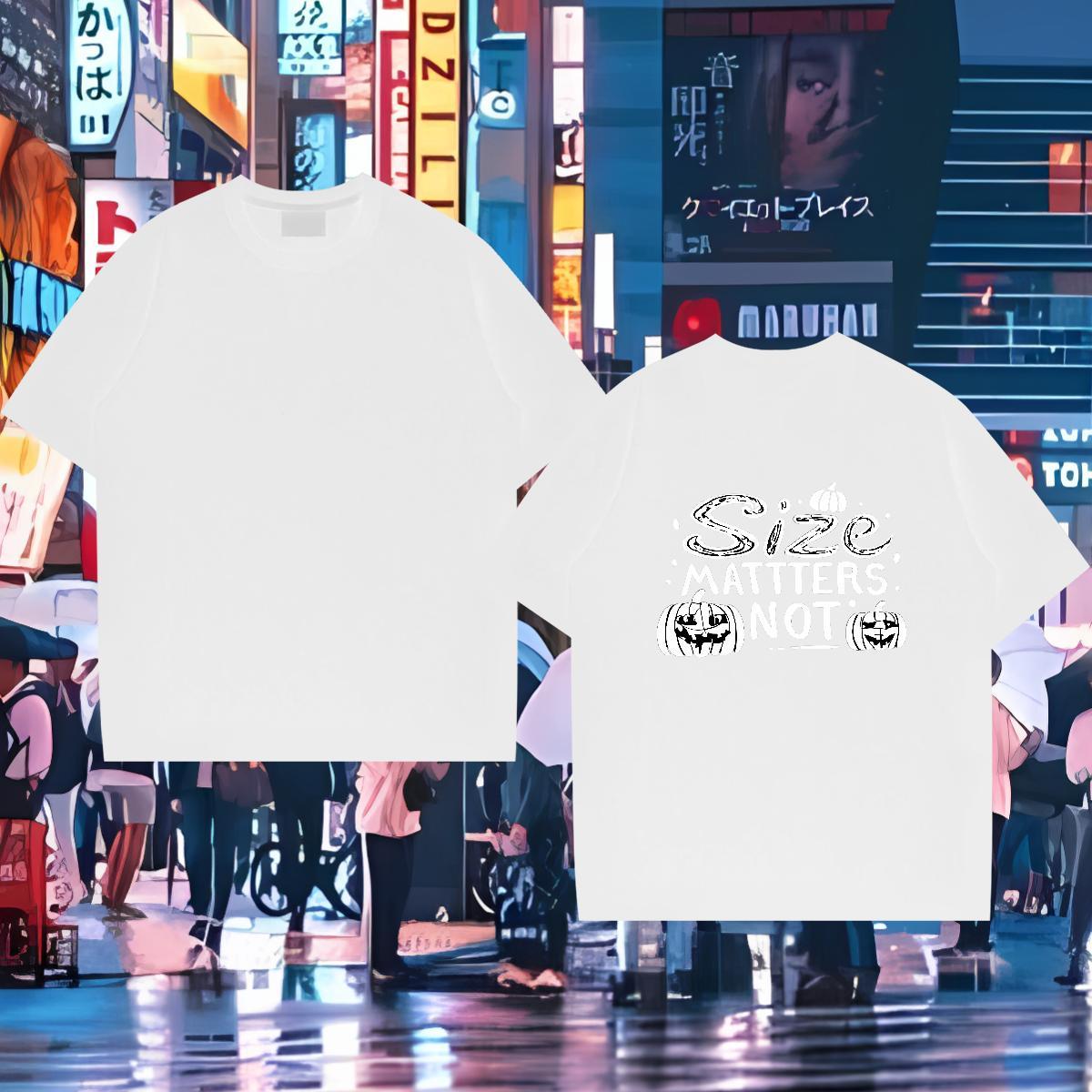 2024 DIY T-Shirts for Men 230g Cotton halloween Daily Outfit Tops Shirt Short Sleeve Soft TOP Quality Men Tshirts Custom Cartoon