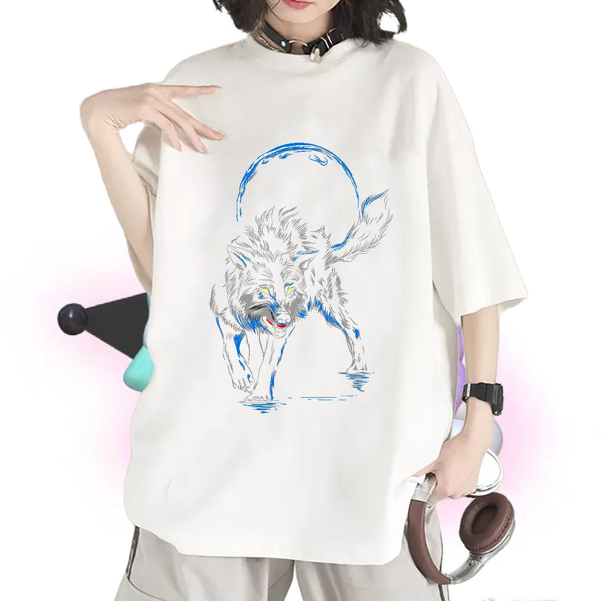 Comfortable T shirt Breathable Crew Neck Women Tshirts Skull wolf Beach 100% Cotton 230g Designer Tees Shirts