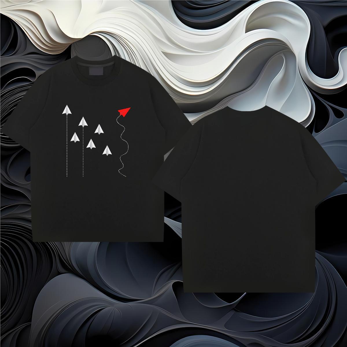 Man T Shirts 230g 100% Cotton painting Street Breathable Soft Custom Print Oversized Tshirts 2024 Brand Tee Shirt