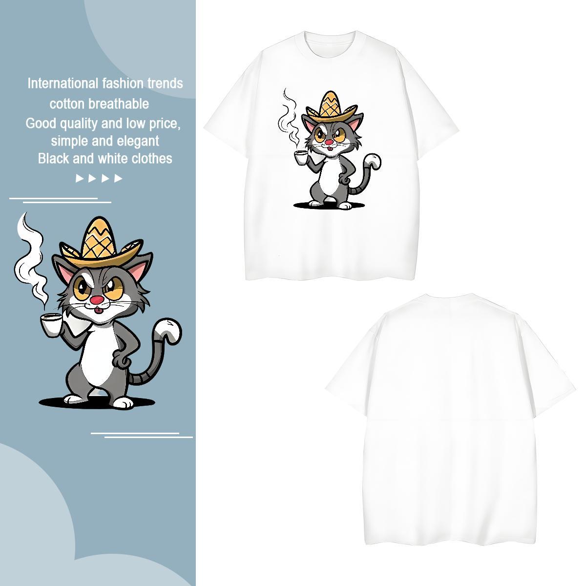 T Shirt For Man 230g Pure Cotton Home Outdoor Breathable Crew Neck Black Oversized Couples T Shirts Fashion Casual Soft Tops Shirt