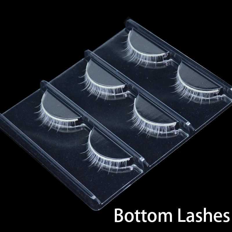 3 pairs of fluffy lace white eyelashes 3D natural color artificial vegan silk eyelashes for role-playing Halloween makeup party W240803