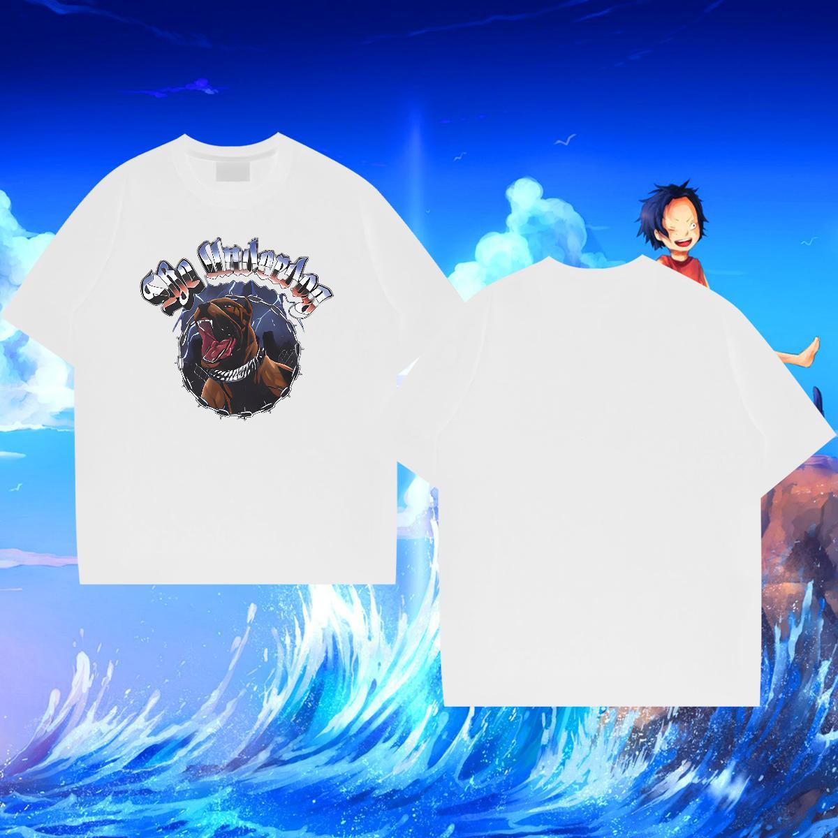 Free Shipping T shirt 230g Cotton dog Sport Tops Tees Short Sleeve O-Neck Wholesale Men Tops Tees DIY