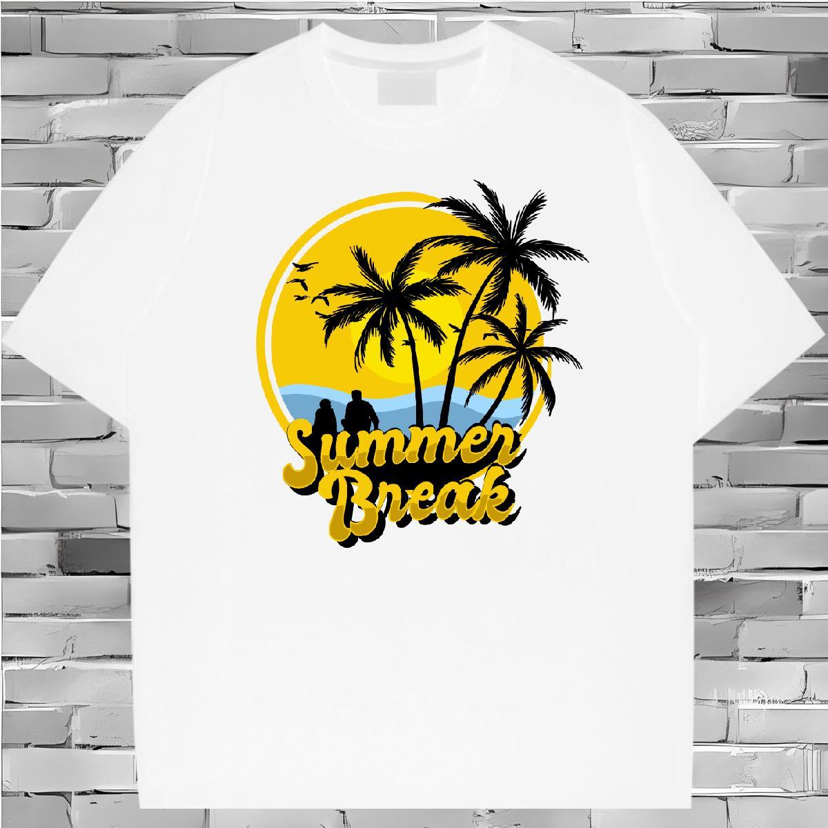 Classic Casual Man T Shirts 230g Cotton sun Street Wear Tops Breathable Soft Brand Couples T Shirts DIY