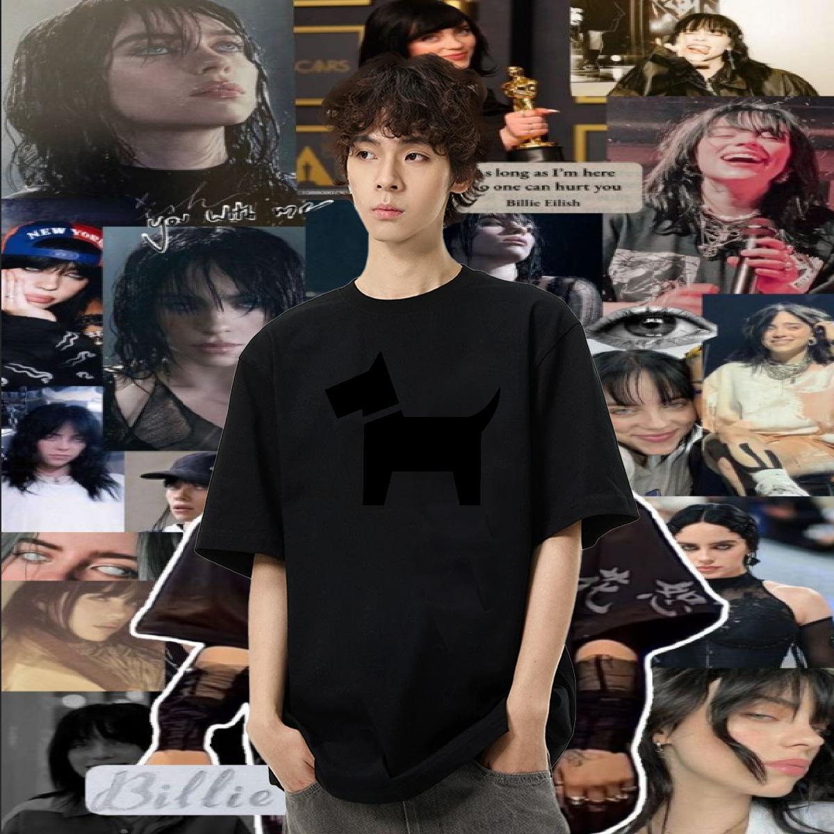 Fashion Design Mens T Shirts 230g 100% Cotton Dog Street wear Hip Hop Top Tees Breathable Crew Neck Free Shipping Tshirt for Man Woman Graphic