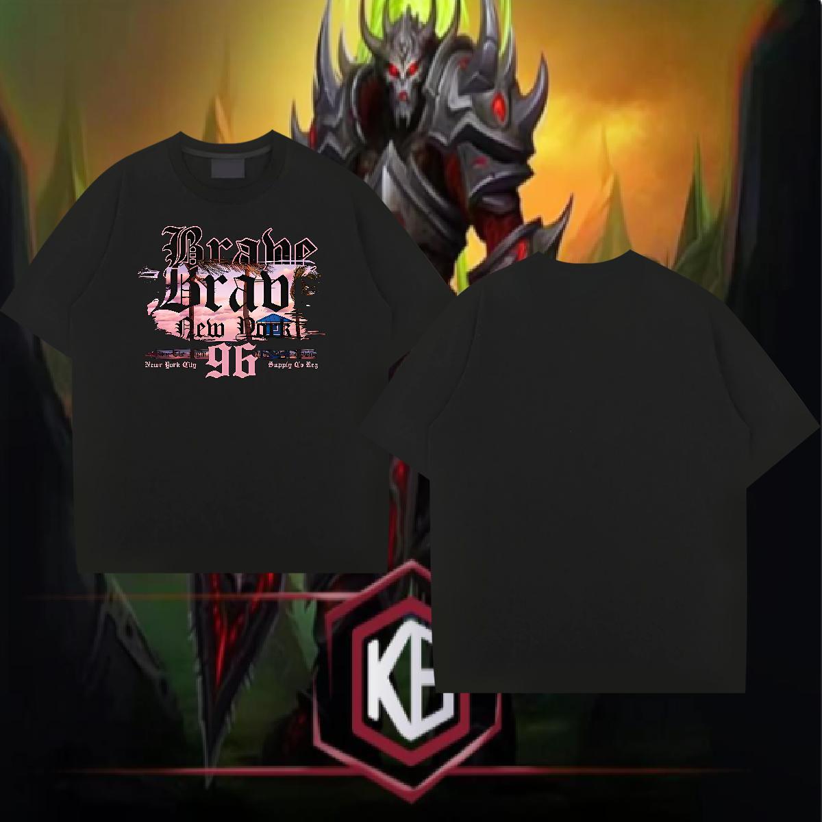 2024 DIY T-Shirts 100% Cotton 230g tree High Street Hip Hop Top Tees Breathable Short Sleeve Unisex Tshirt for Man Woman Black Oversized