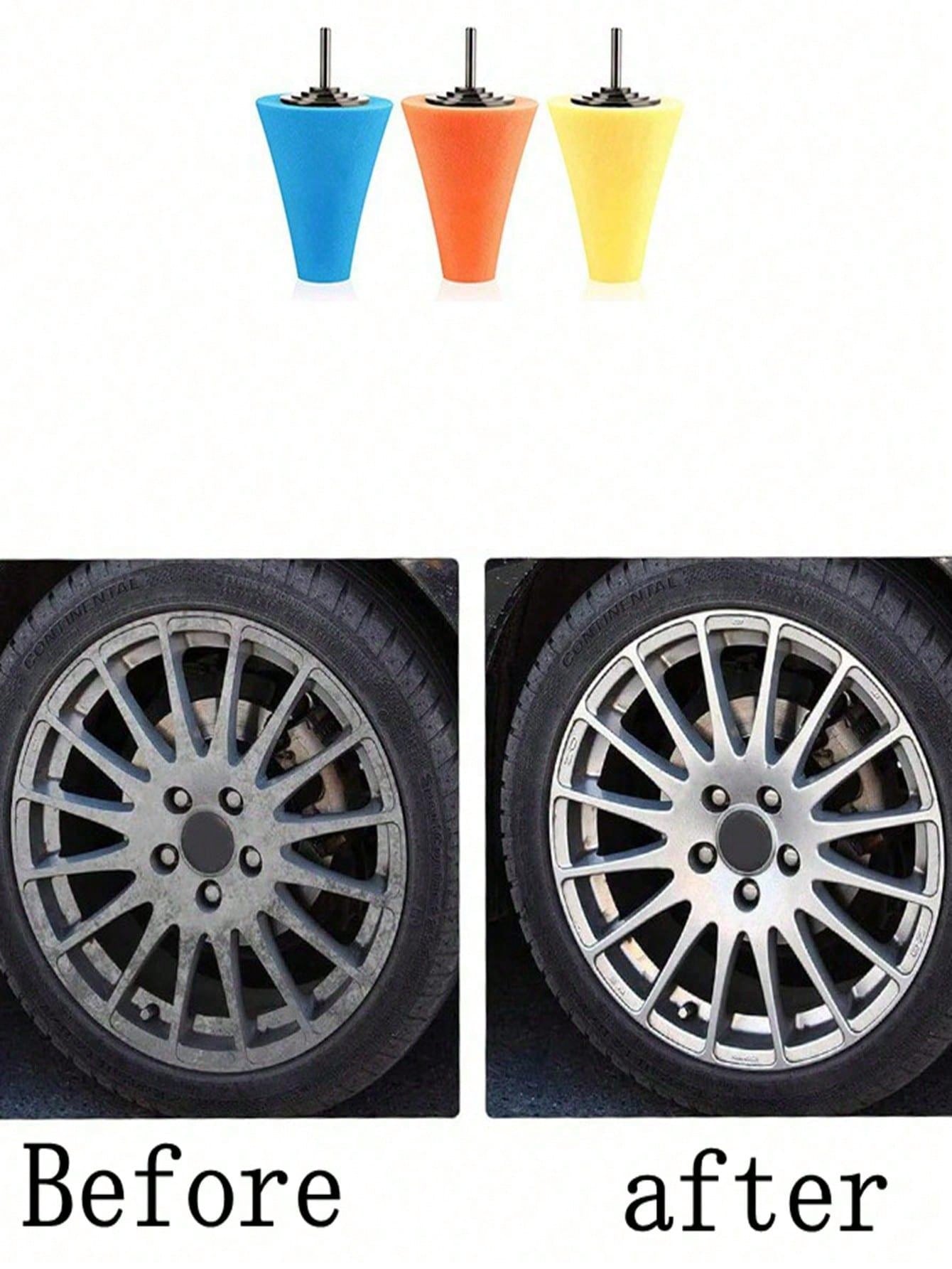 1pc car polishing disc wheel rim polishing waxing sponge wheel cone polishing sponge