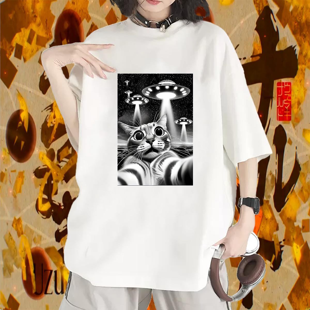 Brand T shirt O-Neck Short Sleeve Woman Tshirt Anime funny Street Casual 230g Cotton DIY Tshirts