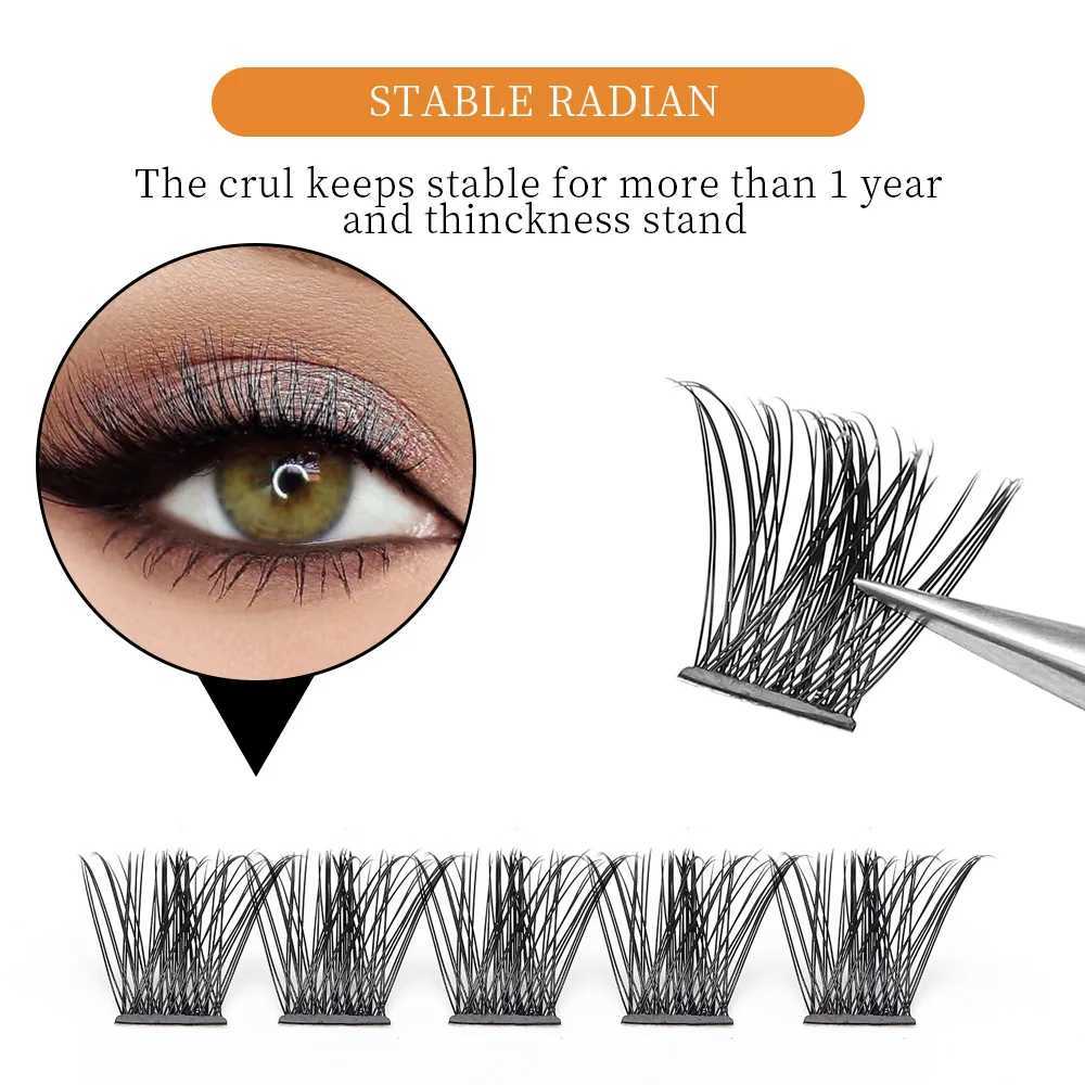 QSTY Segmented False Eyelash Extension 144 Clusters DIY 40D Soft Natural Thick Mink Eyelash Personal Makeup Graffiti Eyelash W240803