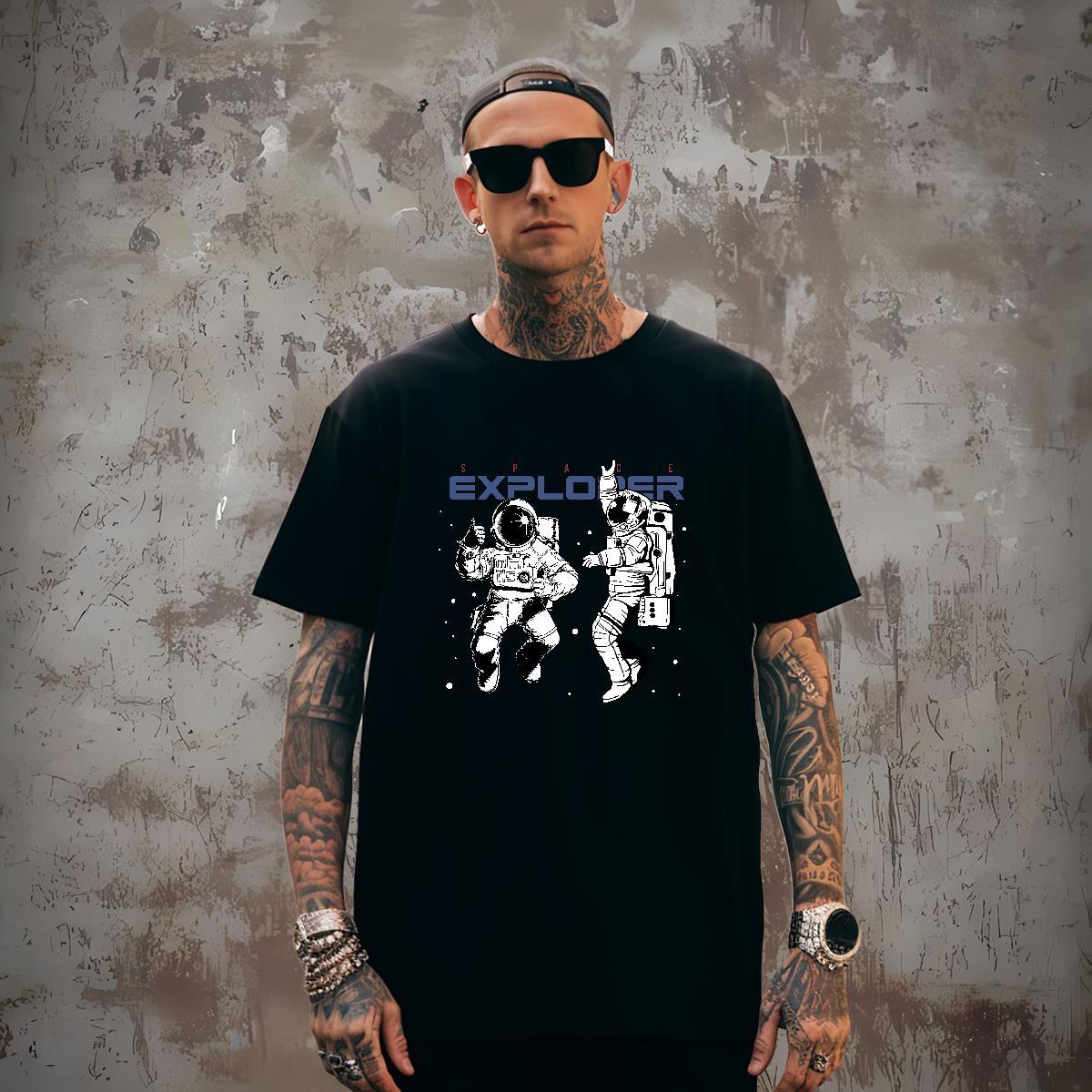 Mens T Shirts 230g Cotton universe Anime Printing Street Breathable Short Sleeve Custom Printed Men Tees Casual New Designer Tees Shirts