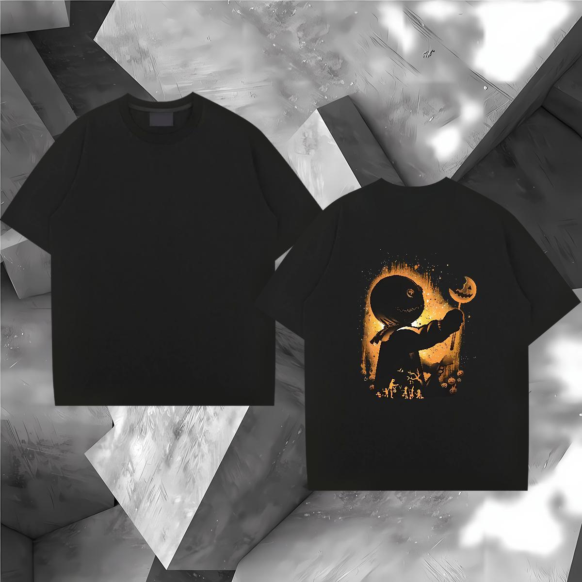 DIY Customized T Shirt For Man 230g Cotton halloween Sport Tees Crew Neck Brand Men Tshirts Customized Print