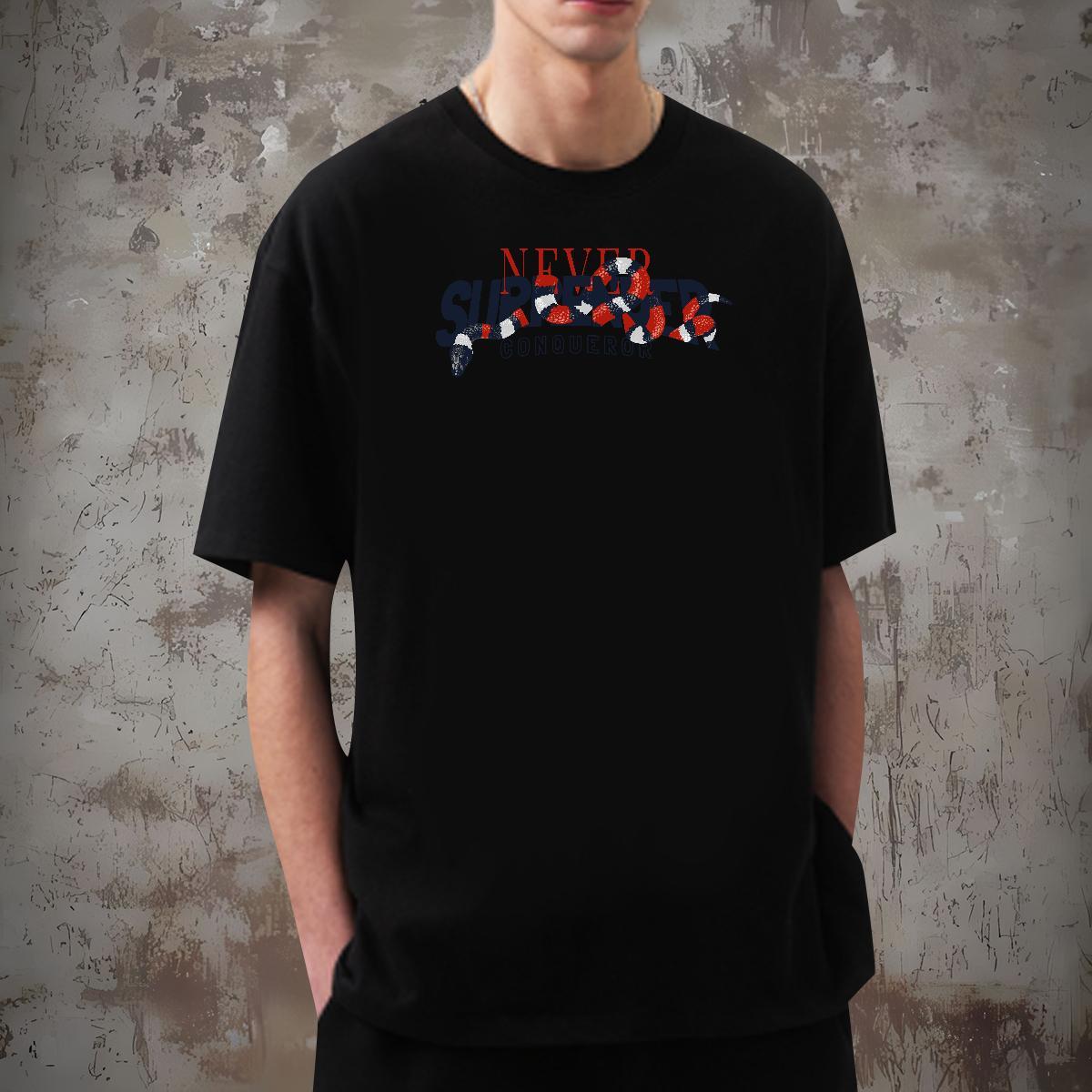2024 Summer Mens T Shirts 230g 100% Cotton snake Casual Beach Clothings Breathable Crew Neck Designer Men Tshirts DIY Anime
